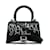 Bolso satchel Balenciaga XS Hourglass Graffiti con asa superior en negro Cuero  ref.1156009