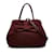 Tela satchel con lazo de Prada en color burdeos Cuero  ref.1156073