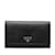 Black Prada Saffiano Long Wallet Leather  ref.1156078