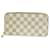 Carteira Louis Vuitton Zippy Branco Lona  ref.1156188