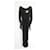 Dolce & Gabbana Robe midi en crêpe froncée noire Soie Viscose Elasthane  ref.1156214