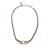 Christian Dior Vintage Gold Metal Chain Link Crystal Enamel Necklace Golden  ref.1156681
