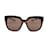 Balenciaga Gafas de sol cuadradas TripleS marrón BB0025SA 55/19 135MM Castaño Plástico  ref.1156685