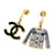 Chanel CC & Jacket Motif Drop Earrings Black Metal  ref.1156761