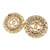 Chanel Orecchini a bottone con strass CC D'oro Metallo  ref.1156766