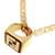 Fendi Logo Ring Chain Necklace Golden Metal  ref.1156773