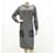 Vestido Chanel de caxemira cinza com bolso Casimira  ref.1157396