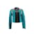 Coach Leather coat Turquoise  ref.1157986