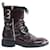 Louis Vuitton Leather boots Dark red  ref.1158091