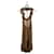 Dior Robe en soie Marron  ref.1158216