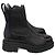 CHANEL Botines T.UE 38.5 Cuero Negro