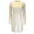 Autre Marque Chanel Elfenbein 2018 Langärmliges Pulloverkleid aus Wollstrick Roh Wolle  ref.1158408