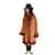 Vintage Cape Hermès coat (46) Peach Cashmere Wool Fur  ref.1158439