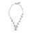 Chanel Collana a catena in metallo argentato con ciondoli pendente con logo CC Argento  ref.1158469