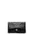 Chanel Bolso mediano con solapa con forro clásico Negro Cuero Piel de cordero  ref.1158550