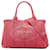 Bolsa com logotipo Prada Pink Canapa Rosa Lona Pano  ref.1158925