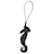 Hermès Hermes Black Milo Seahorse So Black Bag Charm Negro Cuero  ref.1158958