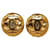 Boucles d'oreilles à clip CC en or Chanel Métal Plaqué or Doré  ref.1158959
