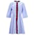Tommy Hilfiger Rüschenkleid aus Oxford-Baumwolle für Damen Blau Hellblau  ref.1159050