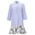 Tommy Hilfiger Womens Falred Hem Shirt Dress in Light Blue Cotton  ref.1159074