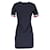 Tommy Hilfiger Mini-robe tricotée à bande signature pour femme en nylon bleu marine  ref.1159097