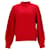 Maglione da donna con maniche a palloncino a collo alto e finto Tommy Hilfiger in lana rossa Rosso  ref.1159135