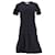 Tommy Hilfiger Womens Pointelle Short Sleeve Dress in Navy Blue Viscose Cellulose fibre  ref.1159140