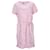 Tommy Hilfiger Damen-T-Shirt-Kleid mit Palmen-Print Pink Baumwolle  ref.1159144