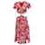 Tommy Hilfiger Womens Floral Festival Cutout Dress in Red Polyester  ref.1159155