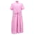 Tommy Hilfiger Vestido midi de lino para mujer en lino rosa  ref.1159181