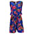 Tommy Hilfiger Womens Tropical Print Tie Front Playsuit in Blue Polyester  ref.1159189