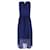 Tommy Hilfiger Damen-Chiffonkleid mit strukturierten Streifen aus blauem Polyester  ref.1159193