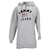 Tommy Hilfiger Vestido con capucha y detalle de logo para mujer en algodón gris  ref.1159239