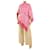 Autre Marque Mantella rosa con frange in maglia - Taglia unica Lana  ref.1159242