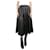 Gucci Black pleated leather midi skirt - size UK 10  ref.1159253