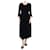 Autre Marque Black velvet midi dress - size UK 12 Polyester  ref.1159257