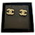 Pendientes Chanel CC de oro Dorado Metal  ref.1159848