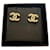 Chanel CC gold earrings Golden Metal  ref.1159848