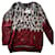 Maison Scotch leopard sweater size 38/40 Grey Dark red Wool Nylon Acrylic  ref.1159945