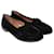 Emporio Armani Chaussures plates noires à bordure forme Velours  ref.1160127