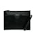Pochette in pelle nera con logo Versace V Nero  ref.1160133
