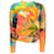 Autre Marque Ralph Lauren Collection Pull brodé à fleurs multicolores orange Cachemire  ref.1160624