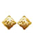 Gold Chanel CC Clip On Earrings Golden Gold-plated  ref.1160718