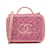 Vanity Bolso bandolera mediano de filigrana de tweed Chanel rosa Cuero  ref.1160757