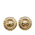 Clipe Chanel CC dourado em brincos Banhado a ouro  ref.1160771
