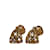 Brincos Chanel CC com motivo gaiola em ouro Dourado Banhado a ouro  ref.1160812