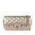 Estojo de óculos clássico Chanel em pele de cordeiro dourada em bolsa crossbody com corrente Dourado Couro  ref.1160843