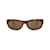 Giorgio Armani Vintage braune rechteckige Sonnenbrille 845 050 140 MM Kunststoff  ref.1160919