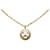 Chanel Gold CC Halskette mit rundem Anhänger Golden Metall Vergoldet  ref.1161070