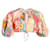 Zimmermann Lola Top recortado com estampa floral em linho multicolorido Multicor  ref.1161167